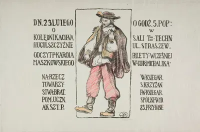O kolędnikach na Huculszczyźnie by Karol Zyndram Maszkowski, 1900 — digital art print download