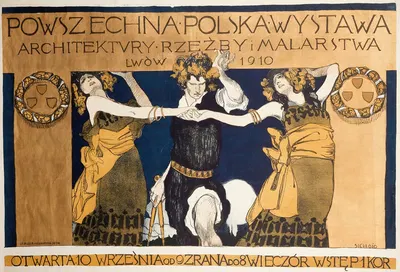 Powszechna Polska Wystawa Architektura Rzeźby i Malarstwa by Казимеж Сихульский, 1910 — digital art print download