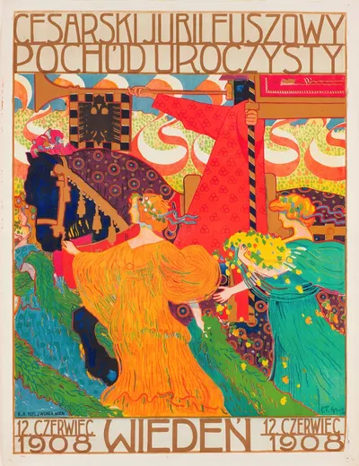 Cesarski jubileuszowy pochód uroczysty by Ludwig Ferdinand Graf, 1908 — digital art print download