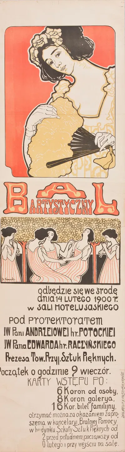 Bal Artystyczny w sali Hotelu Saskiego by Станислав Камоцкий, 1900 — digital art print download