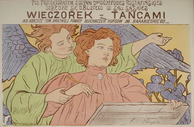 Wieczorek z tańcami by Винцент Водзиновский, 1899 — digital art print download