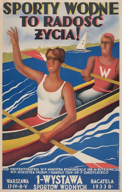 Sporty wodne to radość życia! by Bolesław Surałło-Gajduczeni, 1933 — digital art print download