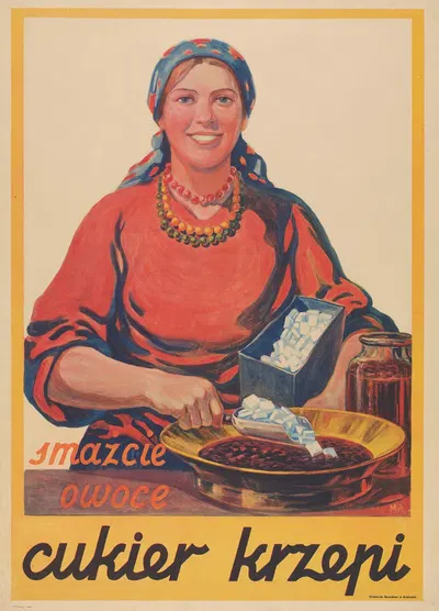 Sugar fortifies; Fry the fruit by Marian Adamczewski, 1931 — digital art print download