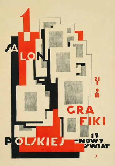 1 Salon Grafiki Polskiej. 21 I – 9 II. Nowy Świat 19 by Tadeusz Cieślewski, 1928 — digital art print download
