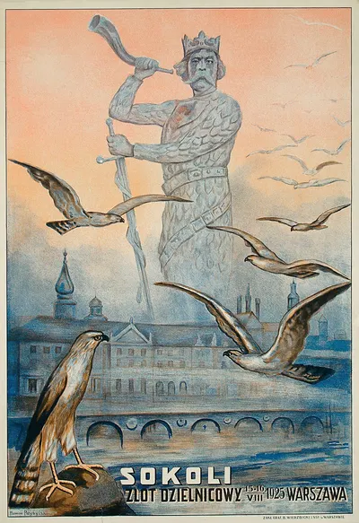Sokoli zlot dzielnicowy. 15-16 VIII 1925 Warszawa by Вацлав Новина-Пжибыльский, 1925 — digital art print download