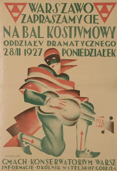 Warszawo zapraszamy cię na bal kostiumowy by Zygmunt Glinicki, 1927 — digital art print download