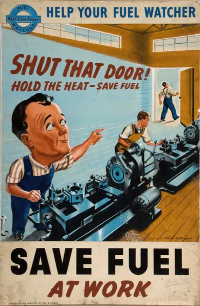 Help your fuel watcher save fuel at work by Clive Uptton — digital art print download