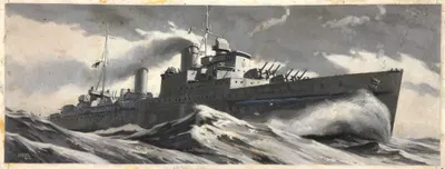 British Cruiser by Edward Osmond, 1944 — digital art print download
