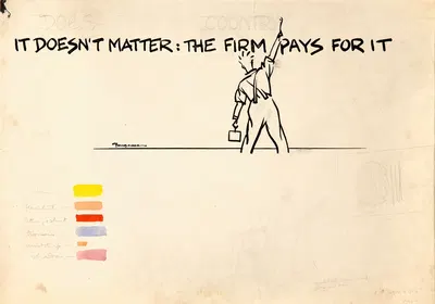 It doesn't matter the firm pays for it by Cyril Kenneth Bird (Fougasse) — digital art print download