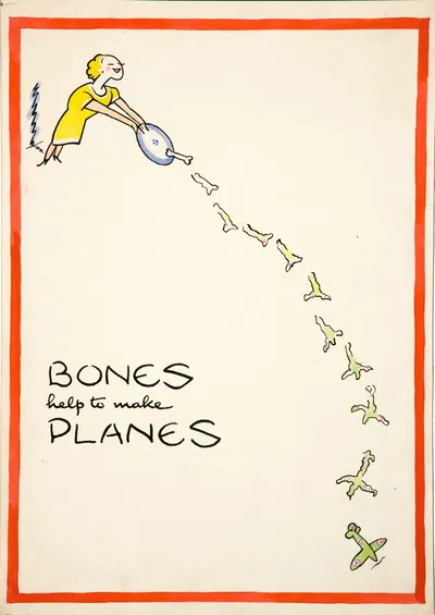 Bones help to make planes by Cyril Kenneth Bird (Fougasse) — digital art print download