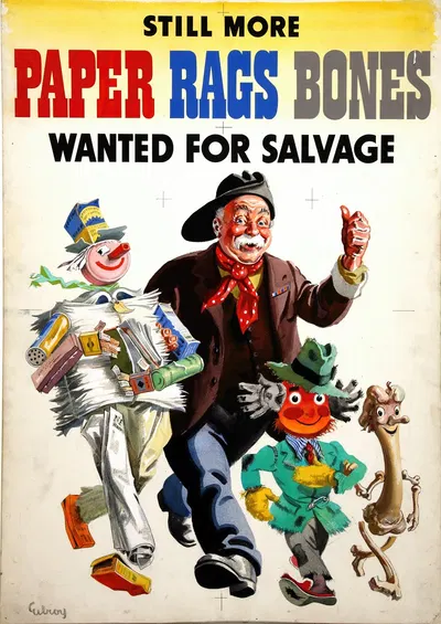 Still more paper, rags, bones wanted for salvage by John Gilroy — digital art print download