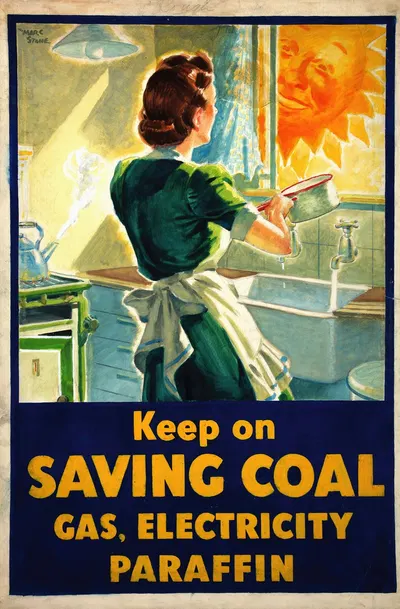 Keep on saving coal, gas, electricity, paraffin by Marc Stone — digital art print download