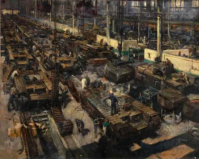 Производство танков by Терренс Кьюнео — digital art print download