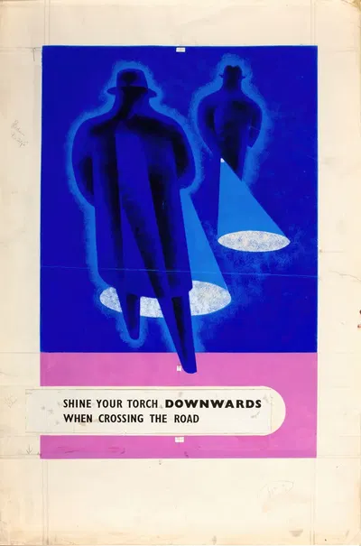 Shine your torch downwards when crossing the road by Tom Gentleman — digital art print download