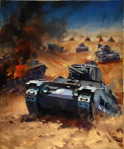 Танковая битва by В. Крогман — digital art print download