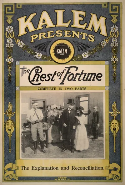 Kalem presents the chest of fortune complete in two parts The explanation and reconciliation. by A.B.C. Co., 1914 — digital…