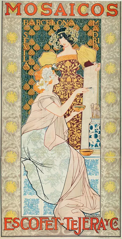 Mosaicos Escofet-Tejera y CA by Александр де Рикер, 1900 — digital art print download