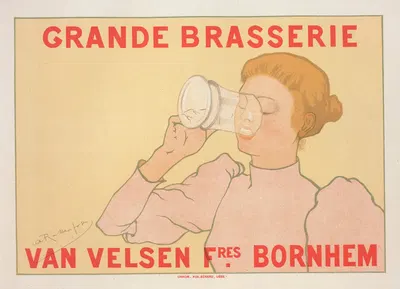 Grande Brasserie Van Velsen frères. Bornhem by Арман Рассенфос, 1896 — digital art print download