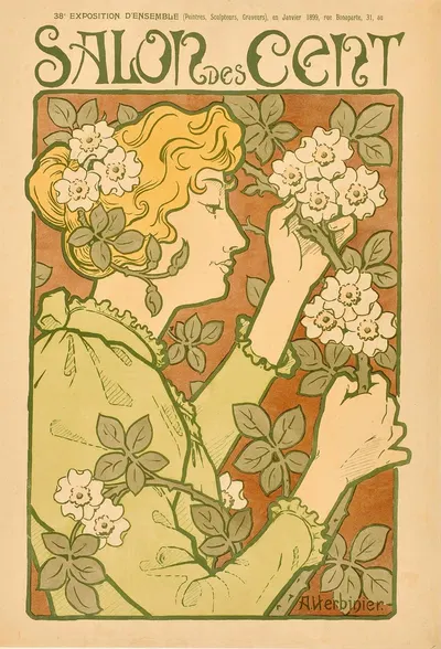Salon des Cent by Arsène Herbinier, 1899 — digital art print download