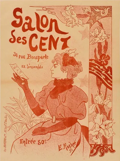 Salon des Cent by Эдмон Роше, 1895 — digital art print download