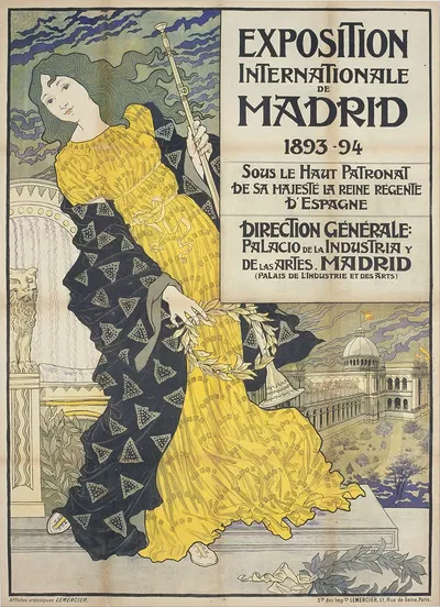 Exposition Internationale de Madrid by Eugène Grasset, 1893 — digital art print download