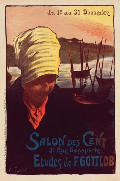 Salon des Cent by Фернан Луи Готлоб, 1900 — digital art print download