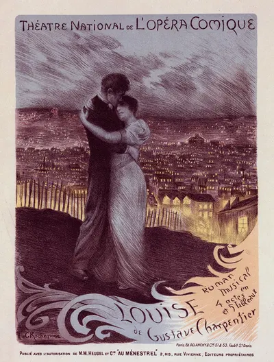 l'Opéra-Comique 'Louise' by Georges Antoine Rochegrosse, 1900 — digital art print download
