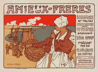 Sardines Amieux by Georges Fay, 1899 — digital art print download