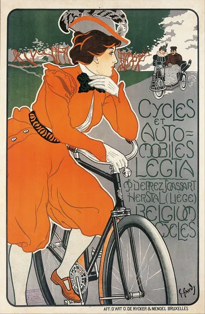 Cycles et Automobiles Legia by Georges Gaudy, 1898 — digital art print download