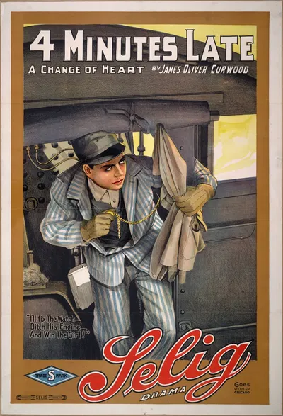 4 minutes late A change of heart. by Гоэс Лито. Ко., 1914 — digital art print download