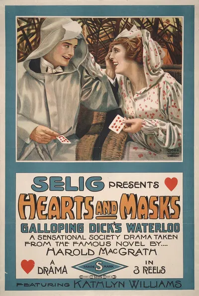 Selig presents hearts and masks by Гоэс Лито. Ко., 1914 — digital art print download