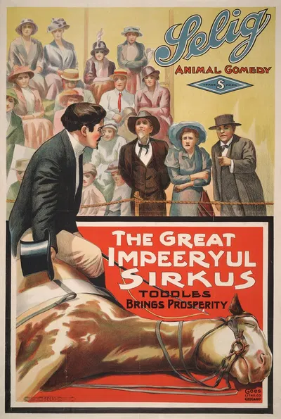 The great impeeryul sirkus Toddles brings prosperity. by Гоэс Лито. Ко., 1914 — digital art print download
