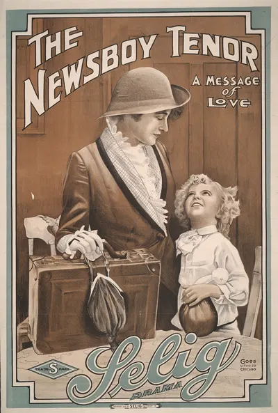 The newsboy tenor A message of love. by Гоэс Лито. Ко., 1914 — digital art print download