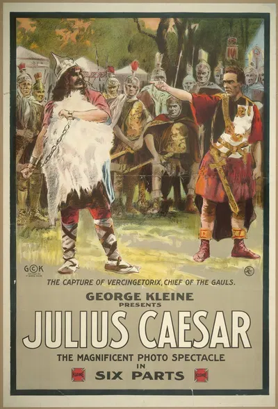George Kleine presents Julius Caesar The magnificent photo spectacle in six parts. by H.C. Miner Litho. Co., 1914 — digital…