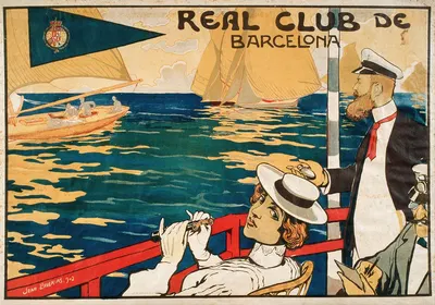 Real Club de Barcelona by Joan Llaverias, 1902 — digital art print download