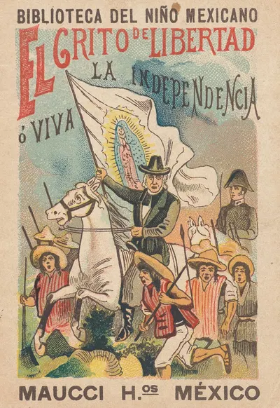 Biblioteca Del Niño Mexicano. El Grito de Libertad ó ¡Viva la Independencia! by Хосе Гвадалупе Посада, 1900 — digital art…