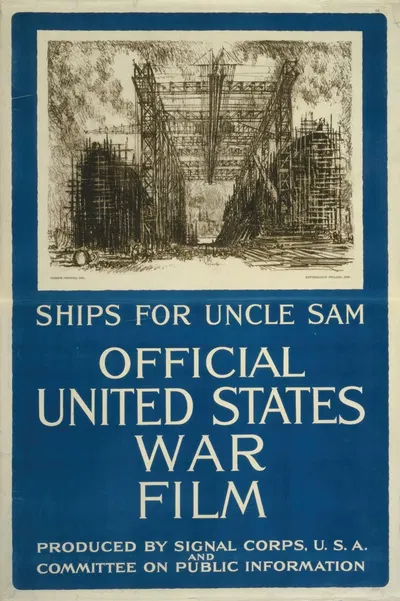 Ships for Uncle Sam–Official United States war film by Joseph Pennell, 1917 — digital art print download