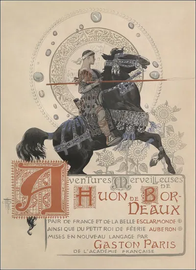 Ilustrace k eposu Huon de Bordeaux by Manuel Orazi, 1904 — digital art print download