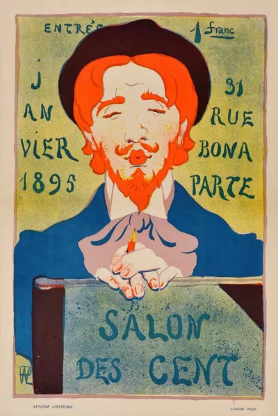 Salon des Cent by Рене Жорж Эрман-Поль, 1895 — digital art print download