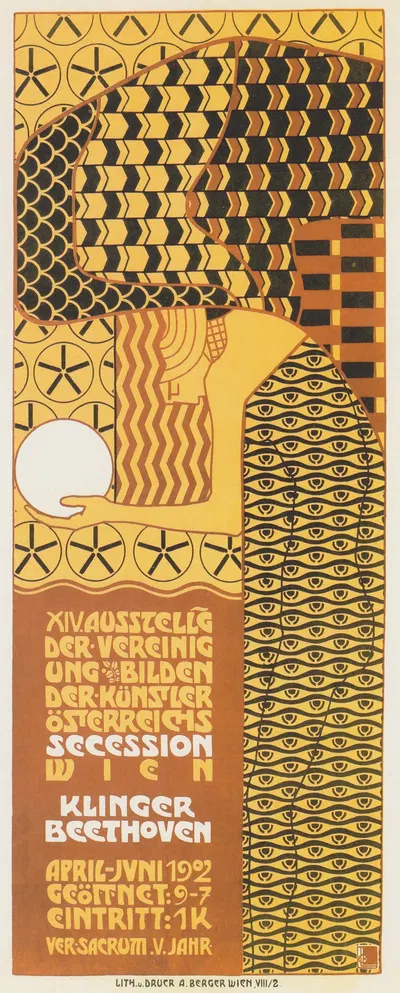 Deutsch Plakat für die XIV. Ausstellung der Secession by Alfred Roller, 1902 — digital art print download