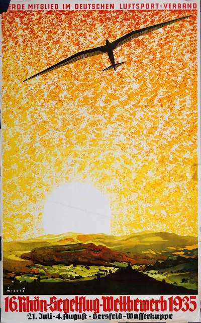 16. Rhön-Segelflug-Wettbewerb 1935. by Jupp Wiertz, 1935 — digital art print download