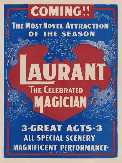 Laurant the Celebrated Magician by Джордан Шоу Принт Ко., 1900 — digital art print download