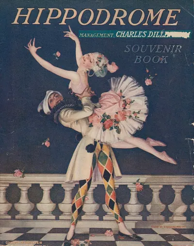 Hippodrome souvenir program for Happy Days by Фрэнк Ксавье Лейендеcker, 1919 — digital art print download