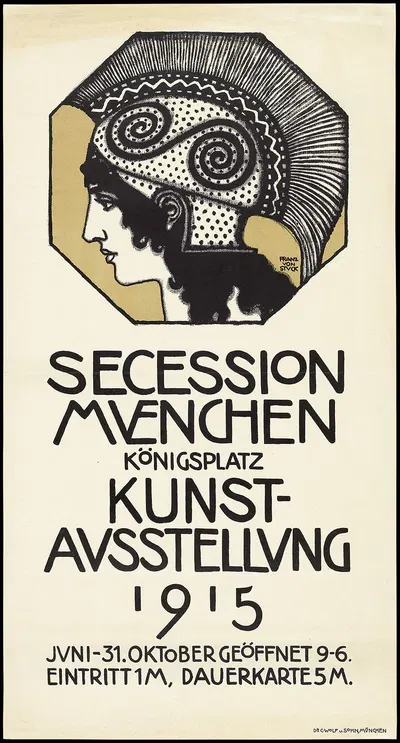Plakat für die Ausstellung der Sezession München 1915 by Franz von Stuck, 1915 — digital art print download