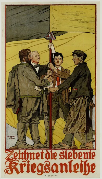 Zeichnet die siebente Kriegsanleihe by Maximilian Lenz, 1917 — digital art print download