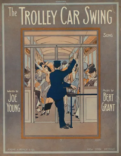 The trolley car swing by Starmer, 1912 — digital art print download