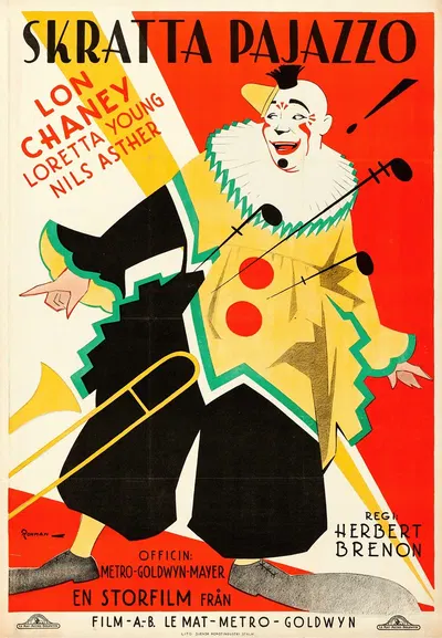 Laugh, Clown, Laugh by Eric Rohman, 1928 — digital art print download