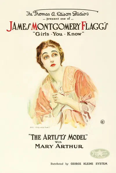 The Artist's Model by Джеймс Монтгомери Флагг, 1918 — digital art print download