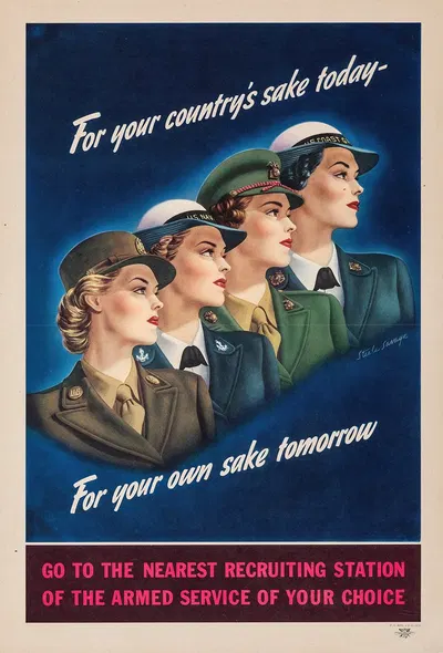 For Your Country's Sake Today – For Your Own Sake Tomorrow by Steele Savage, 1944 — digital art print download