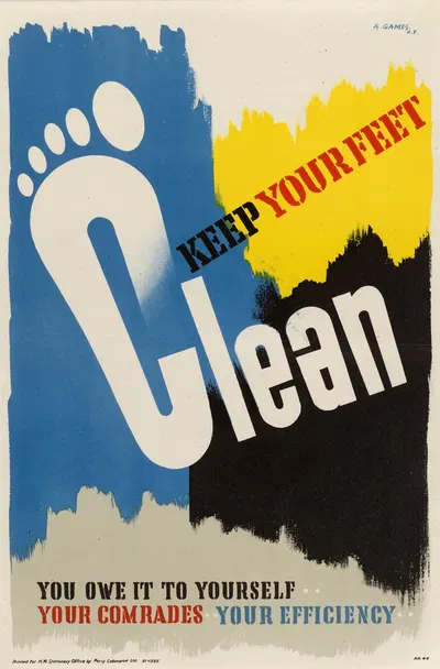 Keep Your Feet Clean by Abram Games — digital art print download